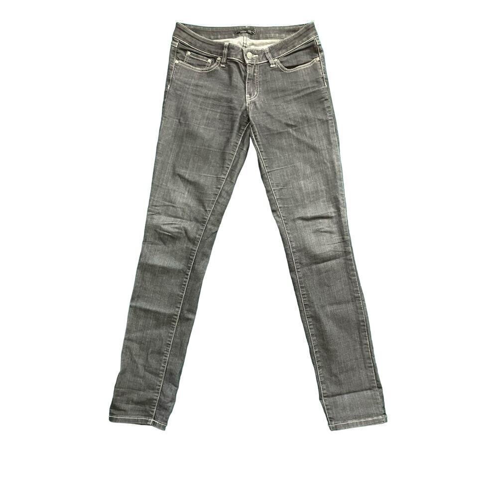 Prana Straight Leg Mid Rise Stretch Jeans Organic Cotton Carbon Gray Black 4/270